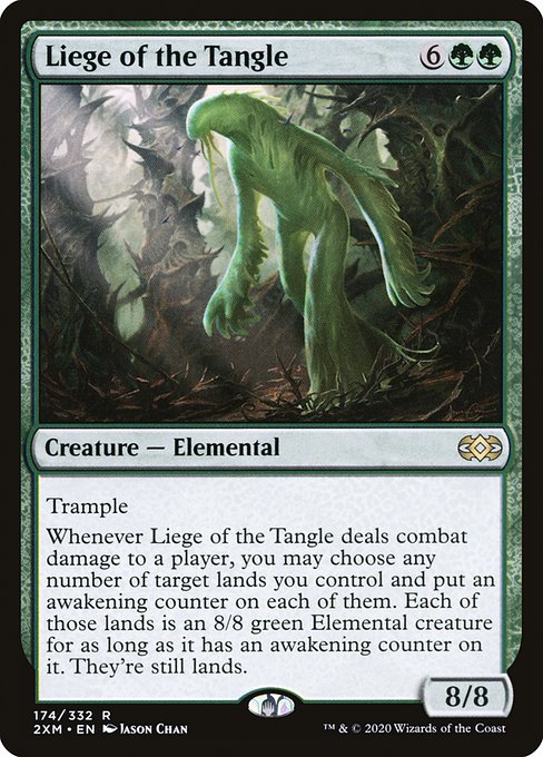【Foil】【EN】絡み森の主/Liege of the Tangle [2XM] 緑R No.174