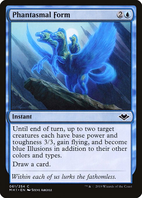 【Foil】【EN】幻影変化/Phantasmal Form [MH1] 青C No.61