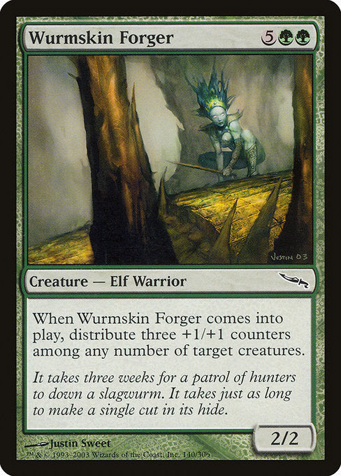 【Foil】【EN】ワーム皮の鍛冶工/Wurmskin Forger [MRD] 緑C No.140