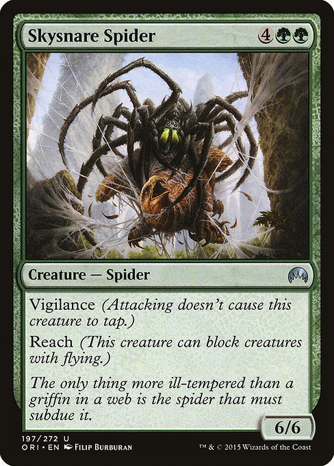 【Foil】【EN】空網蜘蛛/Skysnare Spider [ORI] 緑U No.197