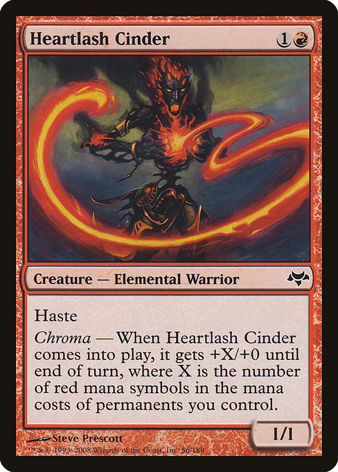 【Foil】【EN】心臓鞭の燃えがら/Heartlash Cinder [EVE] 赤C No.56