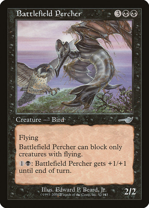 【Foil】【EN】戦場の怪鳥/Battlefield Percher [NEM] 黒U No.52