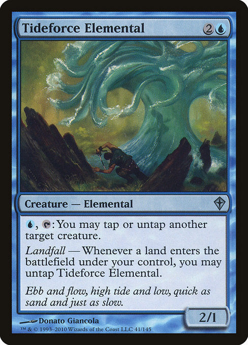 【Foil】【EN】潮力の精霊/Tideforce Elemental [WWK] 青U No.41