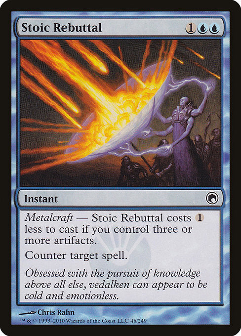 【Foil】【EN】冷静な反論/Stoic Rebuttal [SOM] 青C No.46