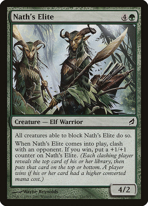 【Foil】【EN】ナースの精鋭/Nath's Elite [LRW] 緑C No.231