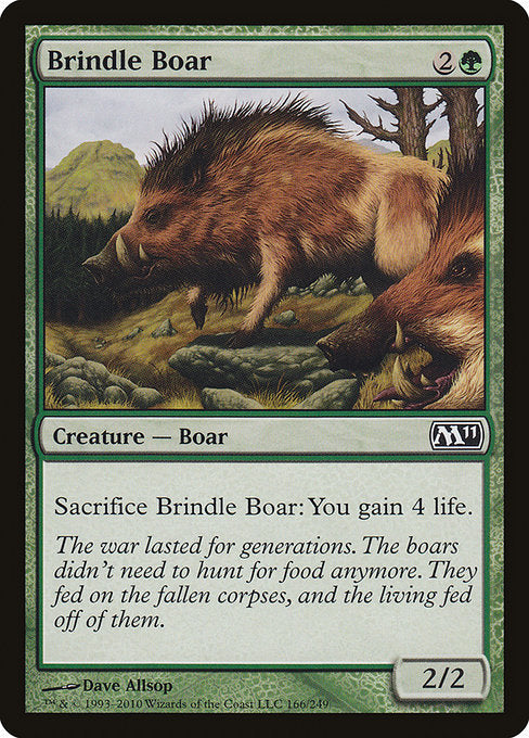 【Foil】【EN】斑の猪/Brindle Boar [M11] 緑C No.166