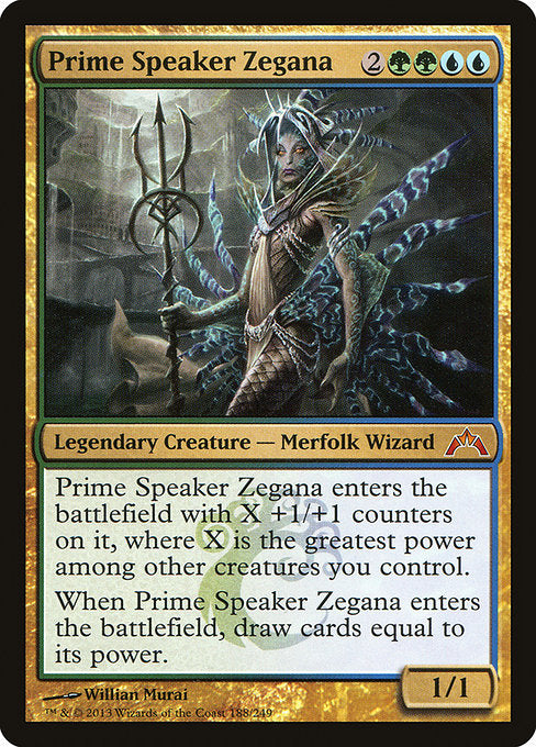 【Foil】【EN】首席議長ゼガーナ/Prime Speaker Zegana [GTC] 金M No.188