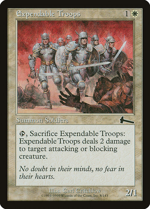【Foil】【EN】捨て石の兵員/Expendable Troops [ULG] 白C No.8