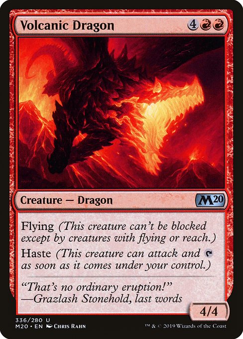 【EN】火山のドラゴン/Volcanic Dragon [M20] 赤U No.336