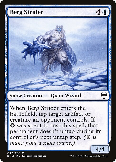 【Foil】【EN】氷山の徘徊者/Berg Strider [KHM] 青C No.47