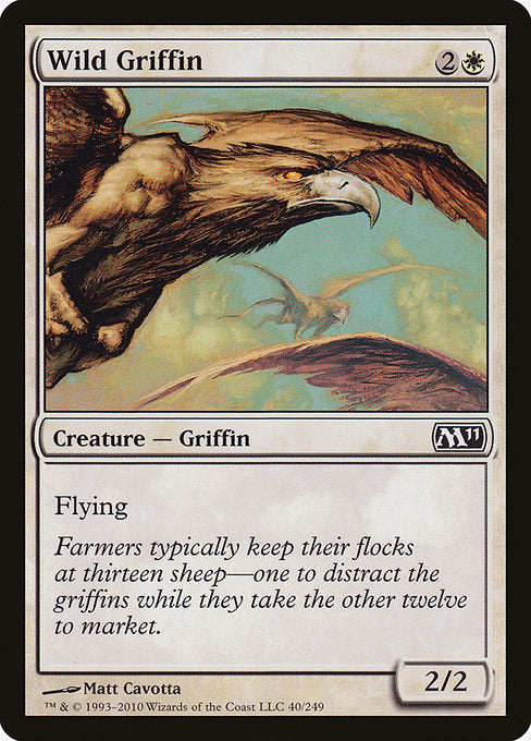 【Foil】【EN】野生のグリフィン/Wild Griffin [M11] 白C No.40