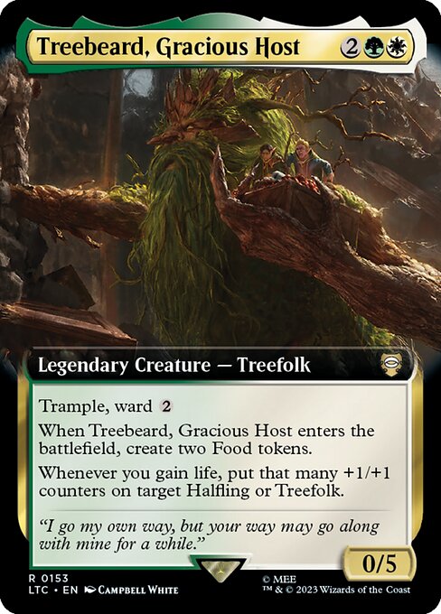 【EN】親切にもてなす者、木の鬚/Treebeard, Gracious Host [LTC] 金R No.153