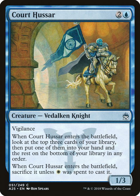 【Foil】【EN】宮廷の軽騎兵/Court Hussar [A25] 青C No.51