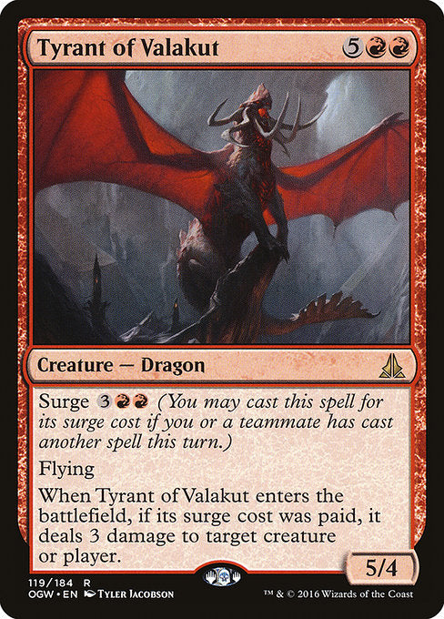 【Foil】【EN】ヴァラクートの暴君/Tyrant of Valakut [OGW] 赤R No.119