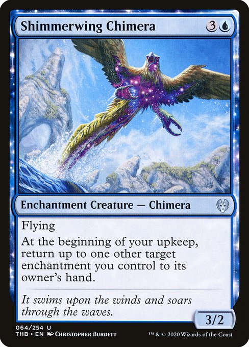 【Foil】【EN】瞬き翼のキマイラ/Shimmerwing Chimera [THB] 青U No.64