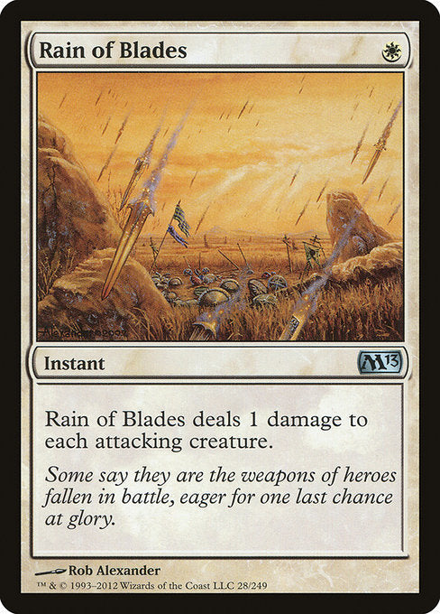 【Foil】【EN】刃の雨/Rain of Blades [M13] 白U No.28