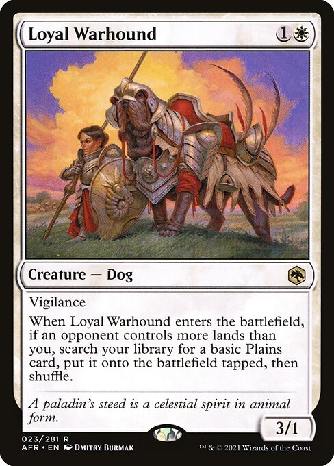 【Foil】【EN】忠実な軍用犬/Loyal Warhound [AFR] 白R No.23
