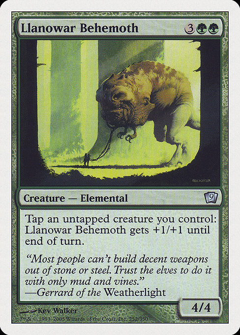 【EN】ラノワールのビヒモス/Llanowar Behemoth [9ED] 緑U No.252