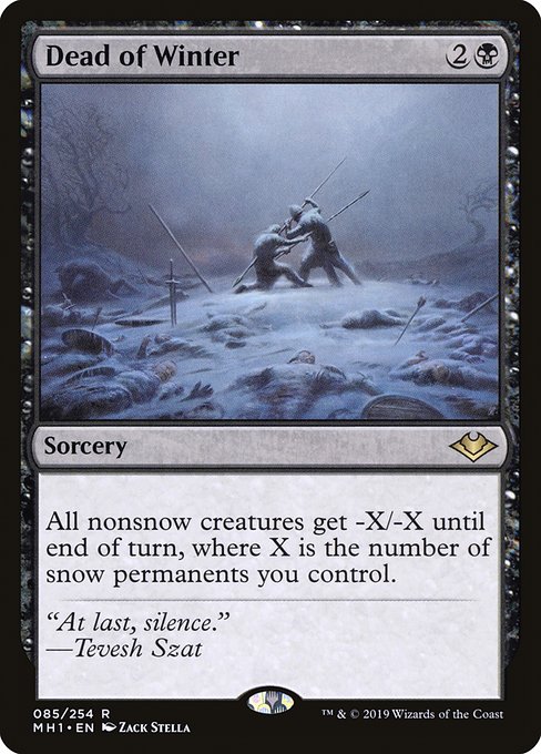 【Foil】【EN】真冬/Dead of Winter [MH1] 黒R No.85