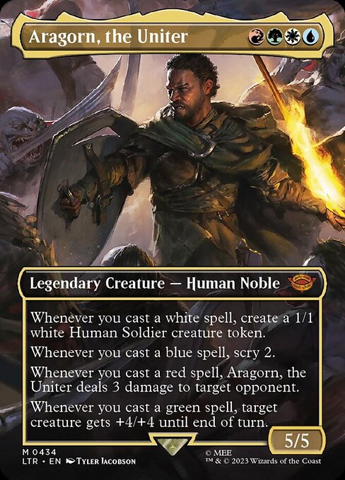 【Foil】【EN】統一王、アラゴルン/Aragorn, the Uniter [LTR] 金M No.434