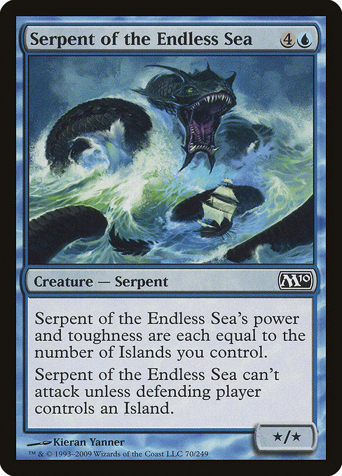 【Foil】【EN】終わり無き海の海蛇/Serpent of the Endless Sea [M10] 青C No.70