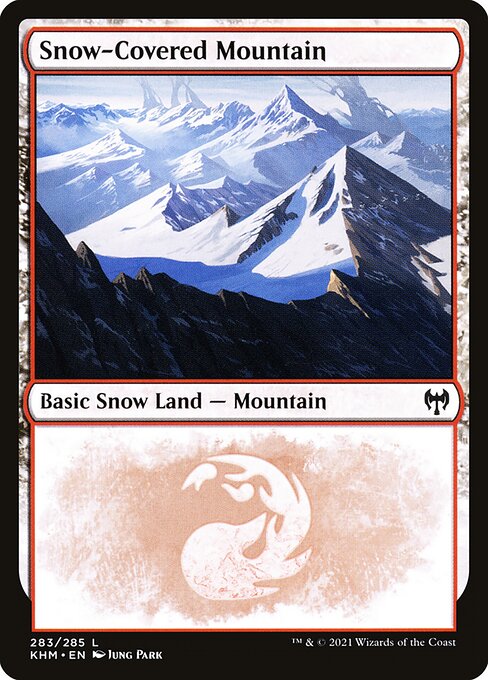 【Foil】【EN】冠雪の山/Snow-Covered Mountain [KHM] 無C No.283