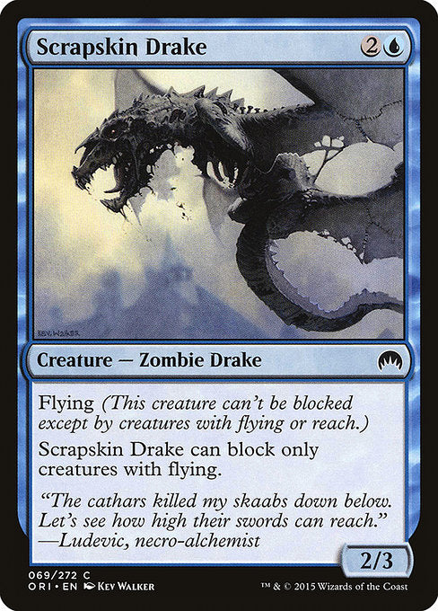 【Foil】【EN】屑肌のドレイク/Scrapskin Drake [ORI] 青C No.69