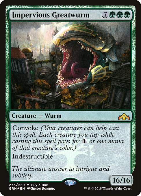 【Foil】【EN】動じない大ワーム/Impervious Greatwurm [GRN] 緑M No.273