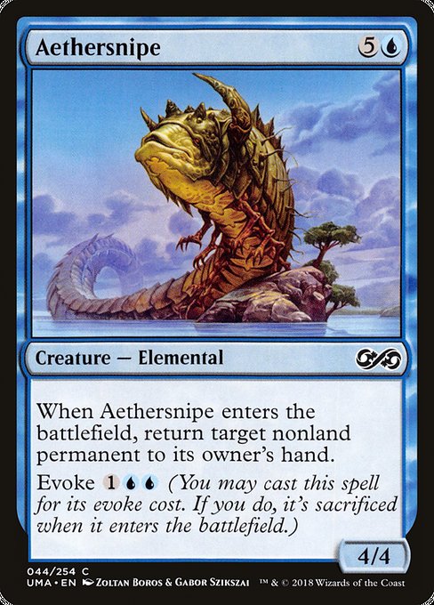 【Foil】【EN】霊気撃ち/Aethersnipe [UMA] 青C No.44