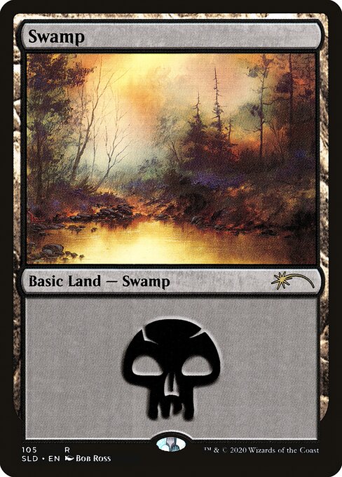 【Foil】【EN】沼/Swamp [SLD] 無R No.105