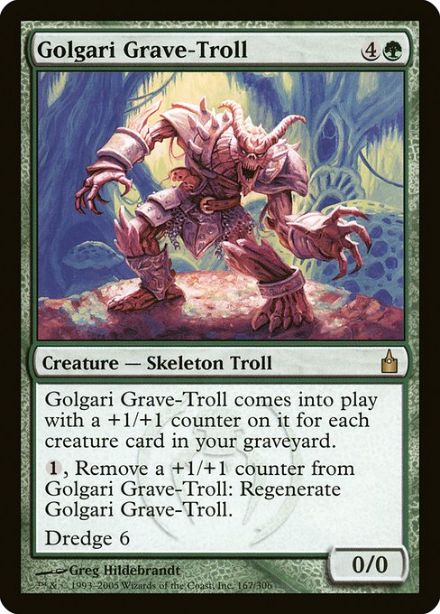 【Foil】【EN】ゴルガリの墓トロール/Golgari Grave-Troll [RAV] 緑R No.167