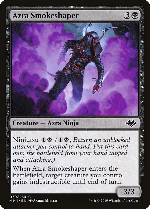 【Foil】【EN】アズラの煙纏い/Azra Smokeshaper [MH1] 黒C No.79