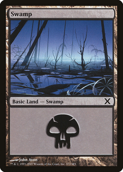 【Foil】【EN】沼/Swamp [10E] 無C No.372