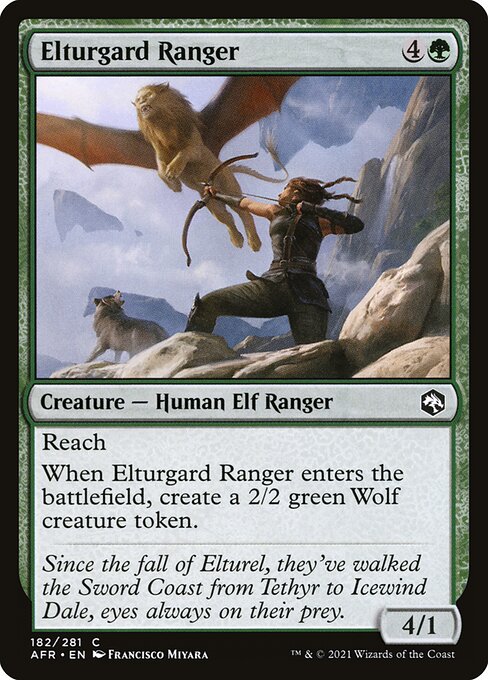 【EN】エルターガルドのレンジャー/Elturgard Ranger [AFR] 緑C No.182
