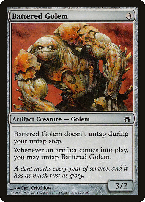 【Foil】【EN】乱打されるゴーレム/Battered Golem [5DN] 茶C No.106