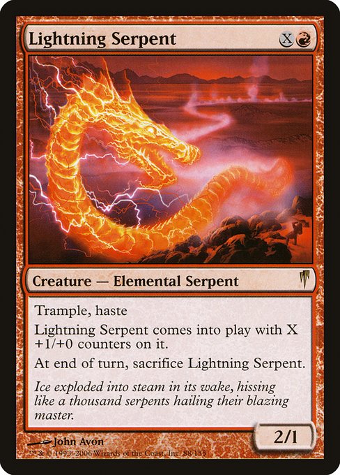 【Foil】【EN】稲妻の大蛇/Lightning Serpent [CSP] 赤R No.88