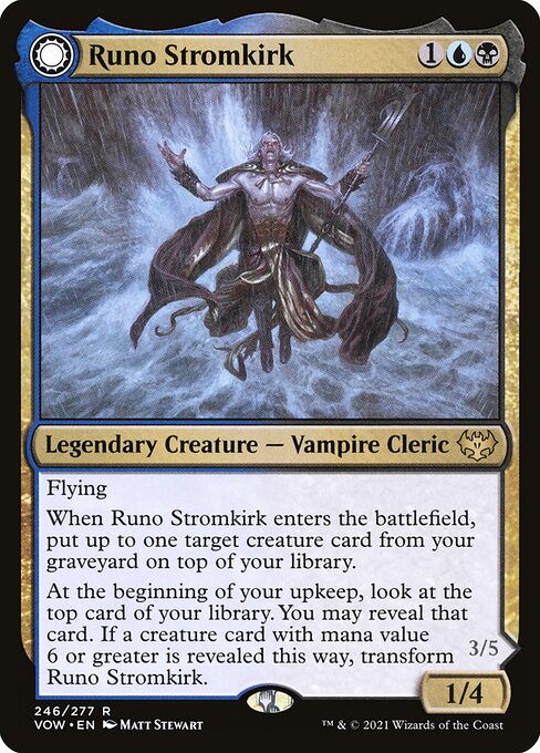 【Foil】【EN】Runo Stromkirk // Krothuss, Lord of the Deep [VOW] 混R No.246
