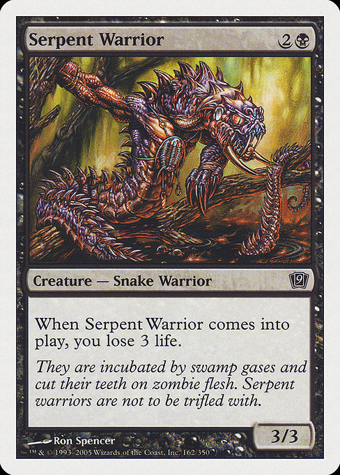 【EN】蛇人間の戦士/Serpent Warrior [9ED] 黒C No.162