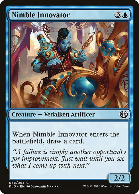 【Foil】【EN】敏捷な革新者/Nimble Innovator [KLD] 青C No.58
