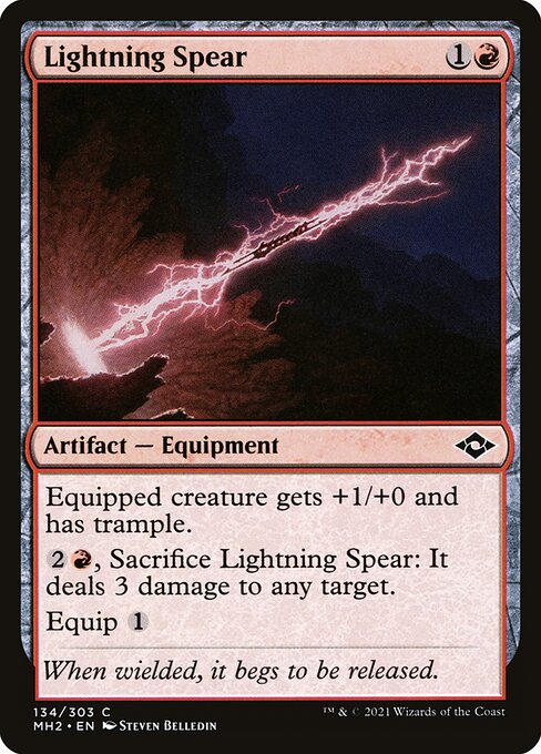 【Foil】【EN】稲妻の槍/Lightning Spear [MH2] 赤C No.134