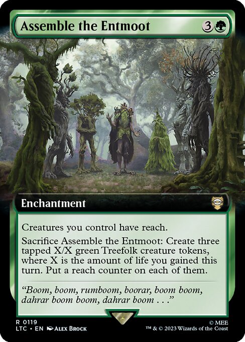 【Foil】【EN】エントの寄合の呼集/Assemble the Entmoot [LTC] 緑R No.119