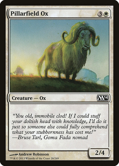 【Foil】【EN】柱平原の雄牛/Pillarfield Ox [M14] 白C No.28