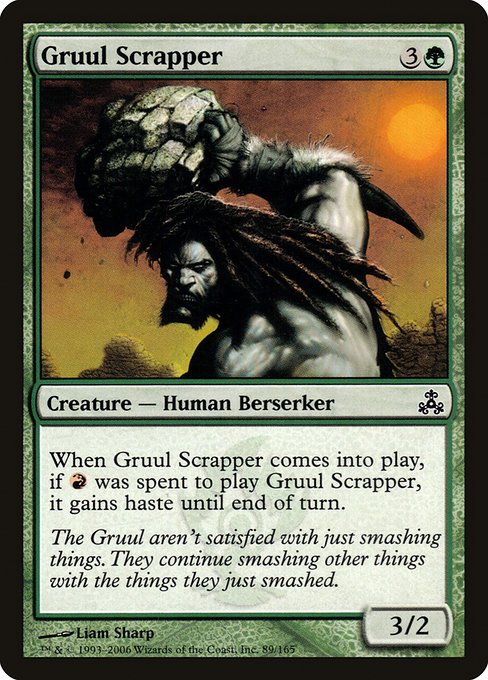 【Foil】【EN】グルールの潰し屋/Gruul Scrapper [GPT] 緑C No.89