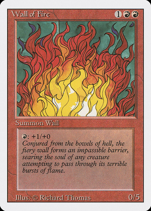 【EN】炎の壁/Wall of Fire [3ED] 赤U No.183