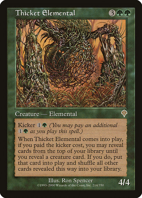 【Foil】【EN】茂みの精霊/Thicket Elemental [INV] 緑R No.214