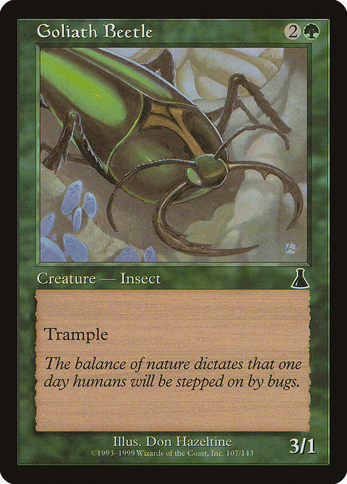 【Foil】【EN】ゴライアスオオクワガタ/Goliath Beetle [UDS] 緑C No.107