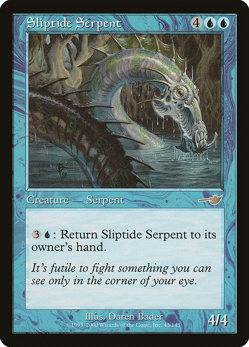 【Foil】【EN】潮路の海蛇/Sliptide Serpent [NEM] 青R No.43