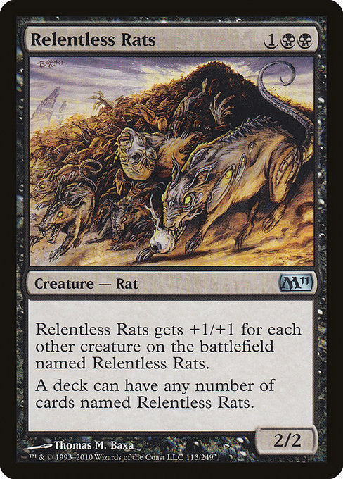 【EN】執拗なネズミ/Relentless Rats [M11] 黒U No.113