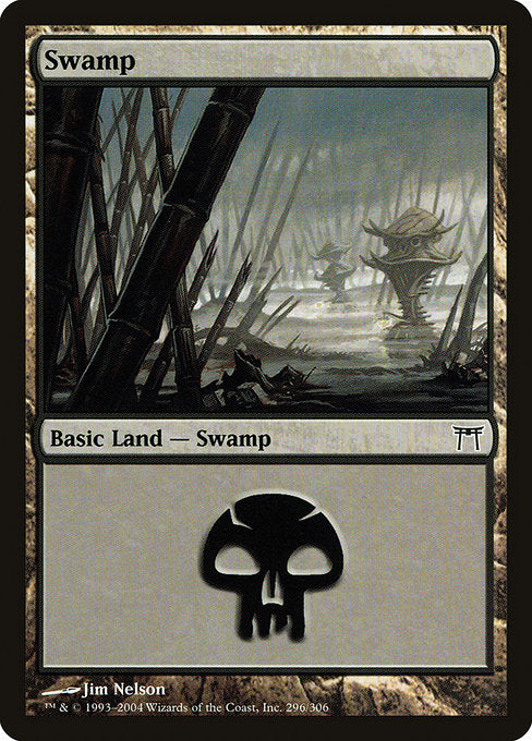 【Foil】【EN】沼/Swamp [CHK] 無C No.296