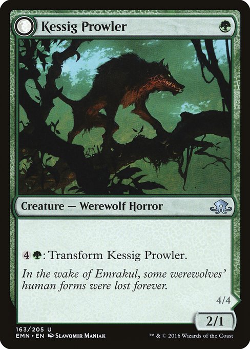 【Foil】【EN】Kessig Prowler // Sinuous Predator [EMN] 混U No.163